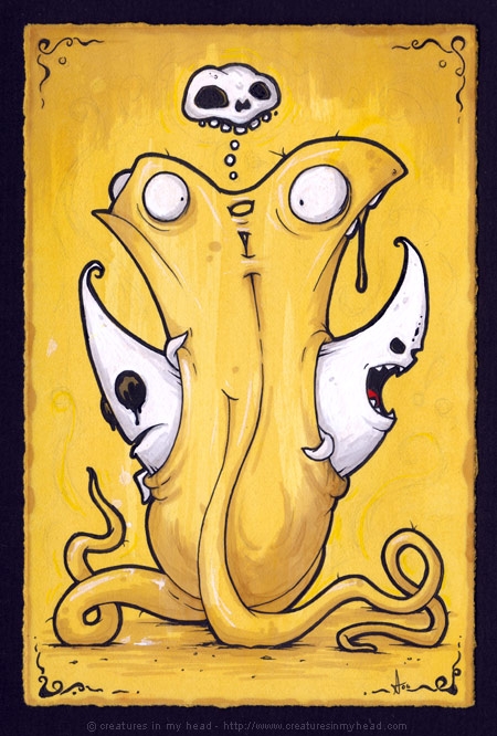 this has gone on too long... ink and acrylic on paper.